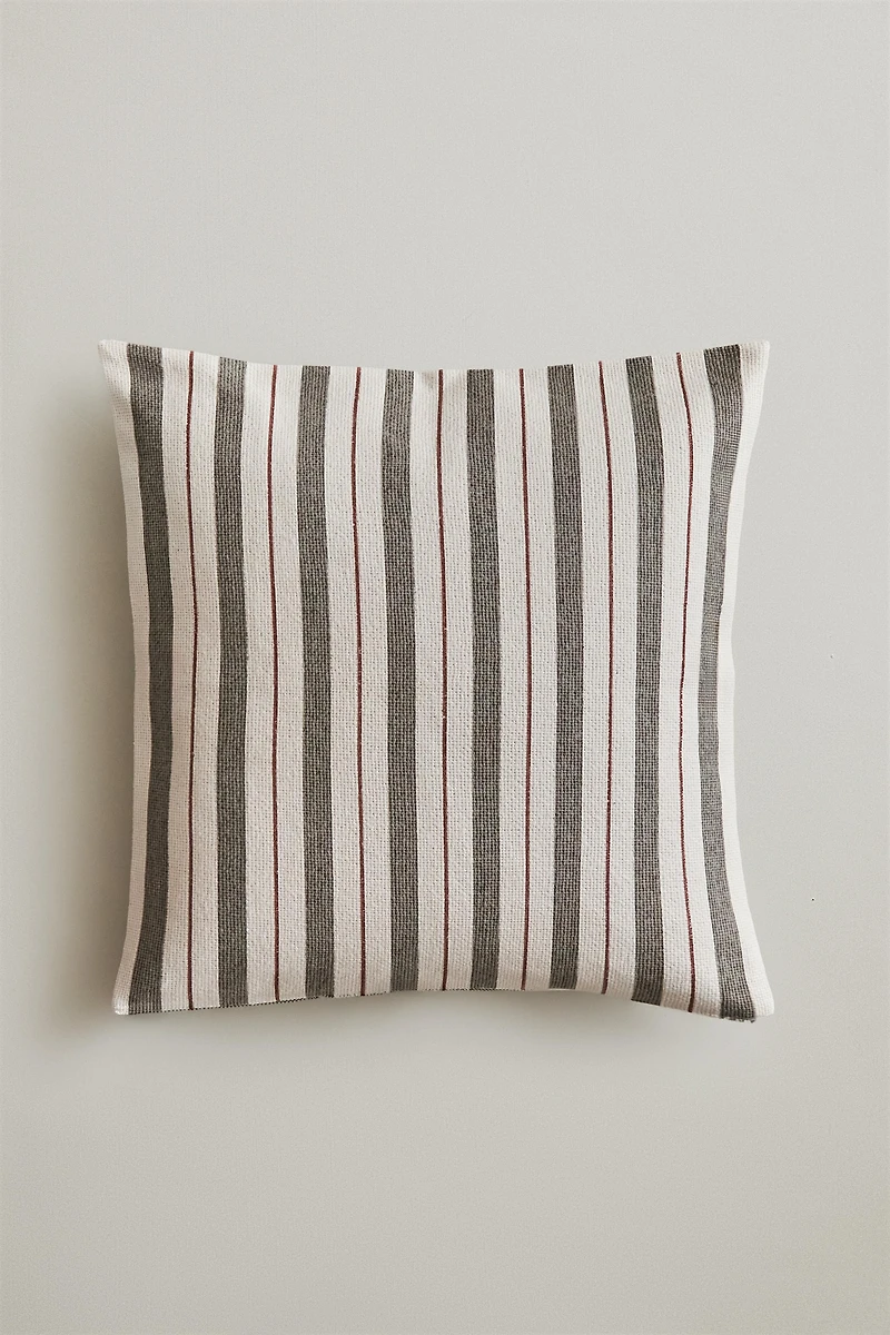 STRIPED THROW PILLOW COVER