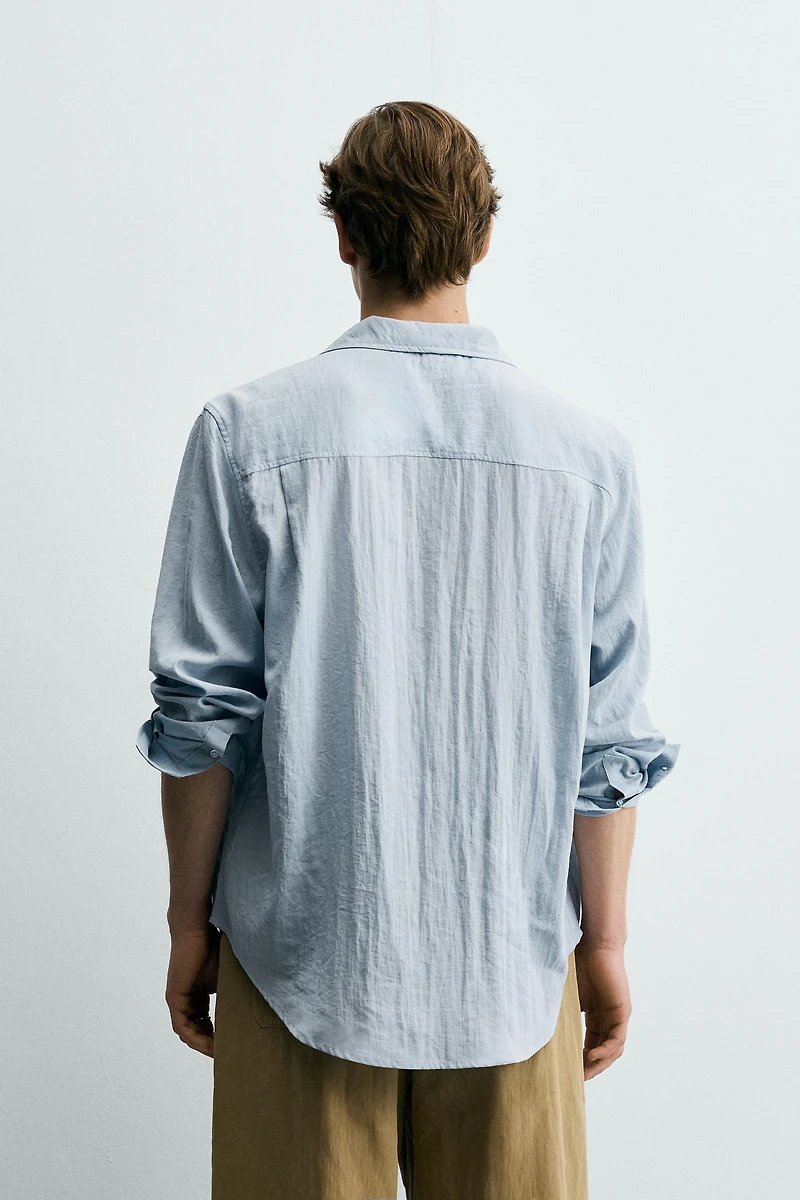 FLOWY TEXTURED SHIRT