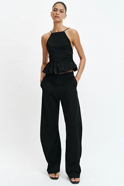 TOP HALTER PÉPLUM
