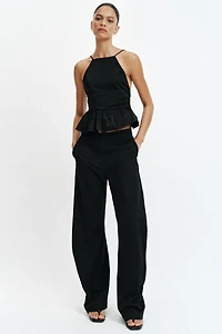 TOP HALTER PÉPLUM