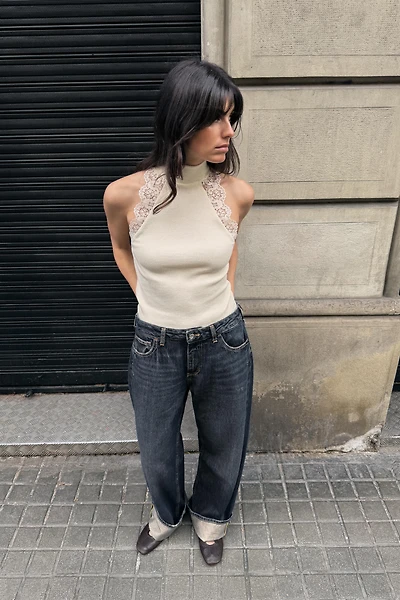 LACE RIB TOP