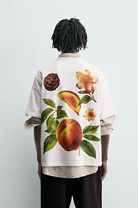 PEACH PRINT T-SHIRT