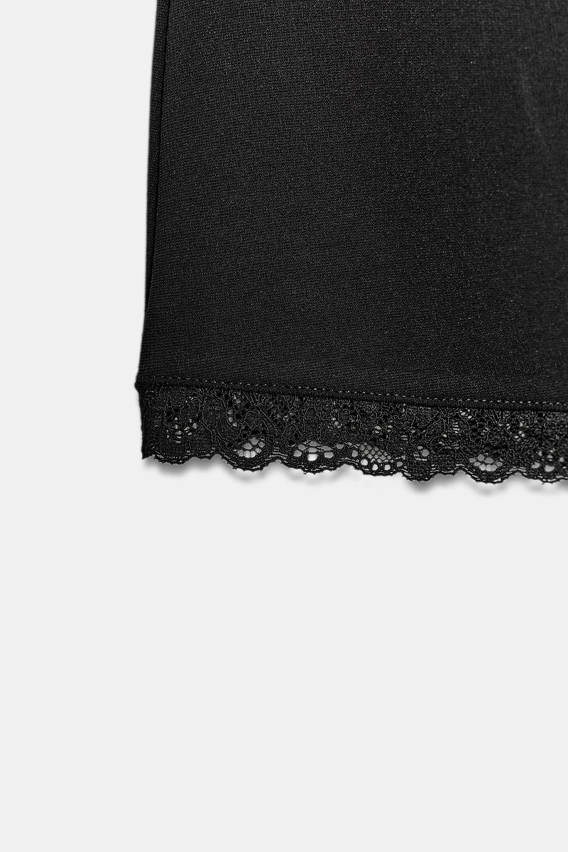 MINI JUPE STRETCH DENTELLE