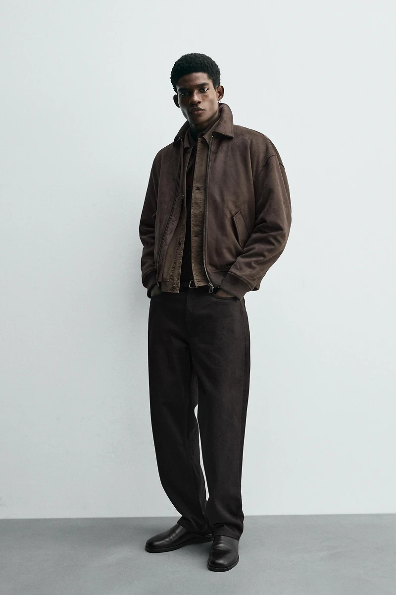 BLOUSON MATELASSÉ EFFET DAIM