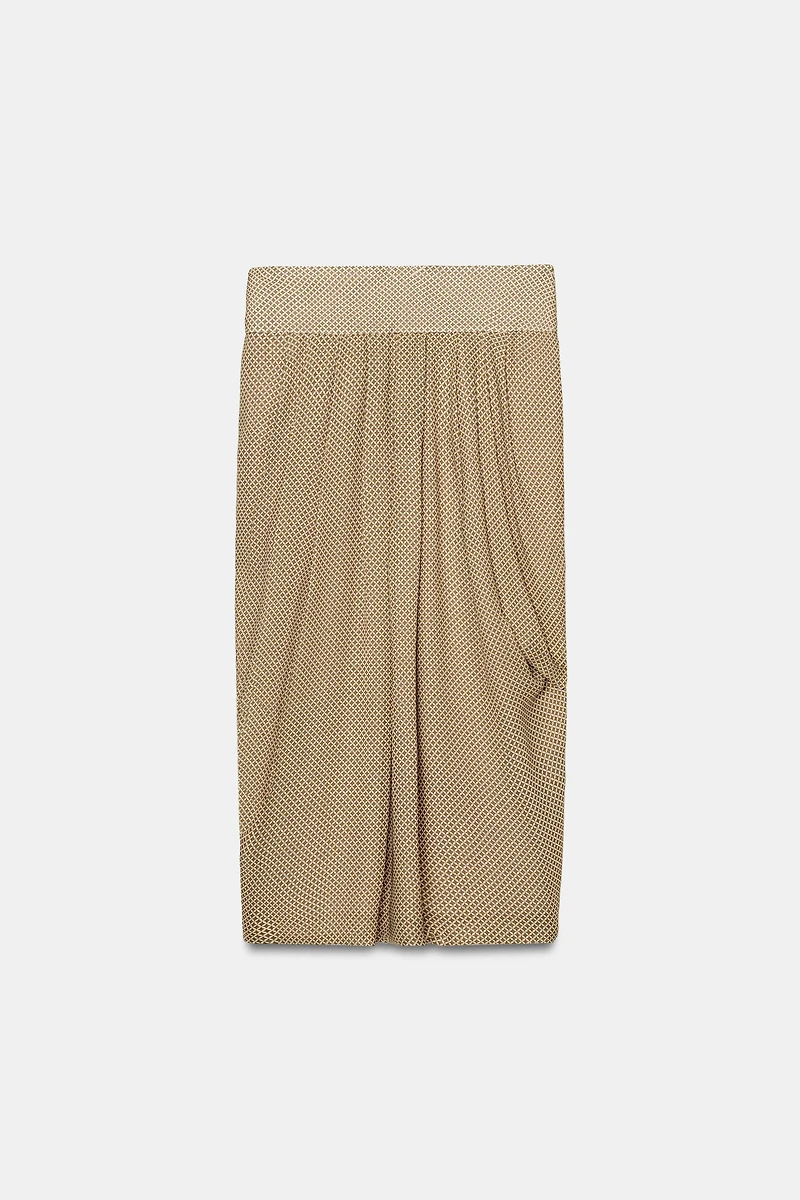 JUPE DRAPÉE IMPRIMÉE ZW COLLECTION