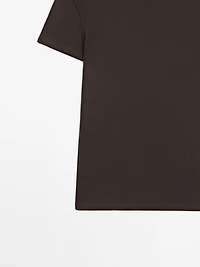 Ribbed heavy weight short sleeve T-shirt