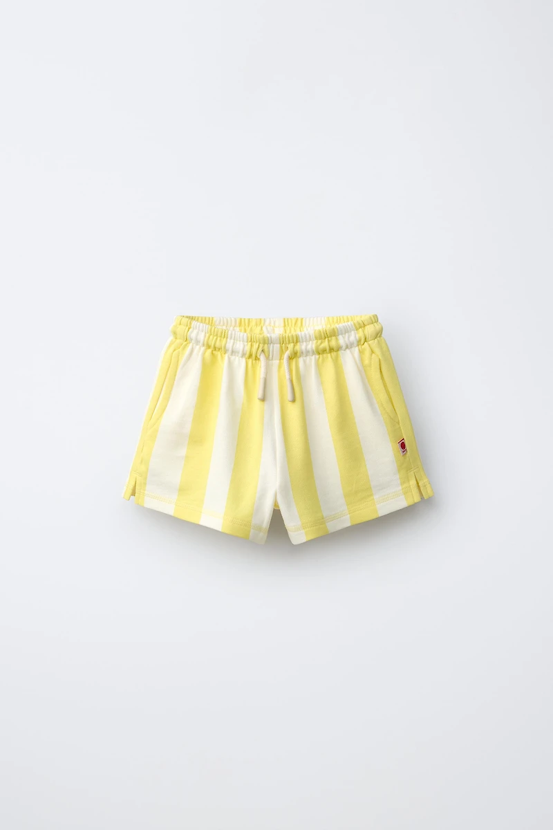 STRIPED PLUSH SHORTS