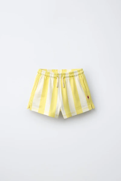 STRIPED PLUSH SHORTS