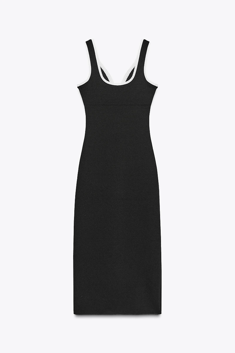 CONTRAST LONG DRESS