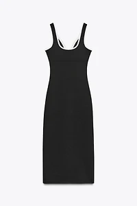 CONTRAST LONG DRESS