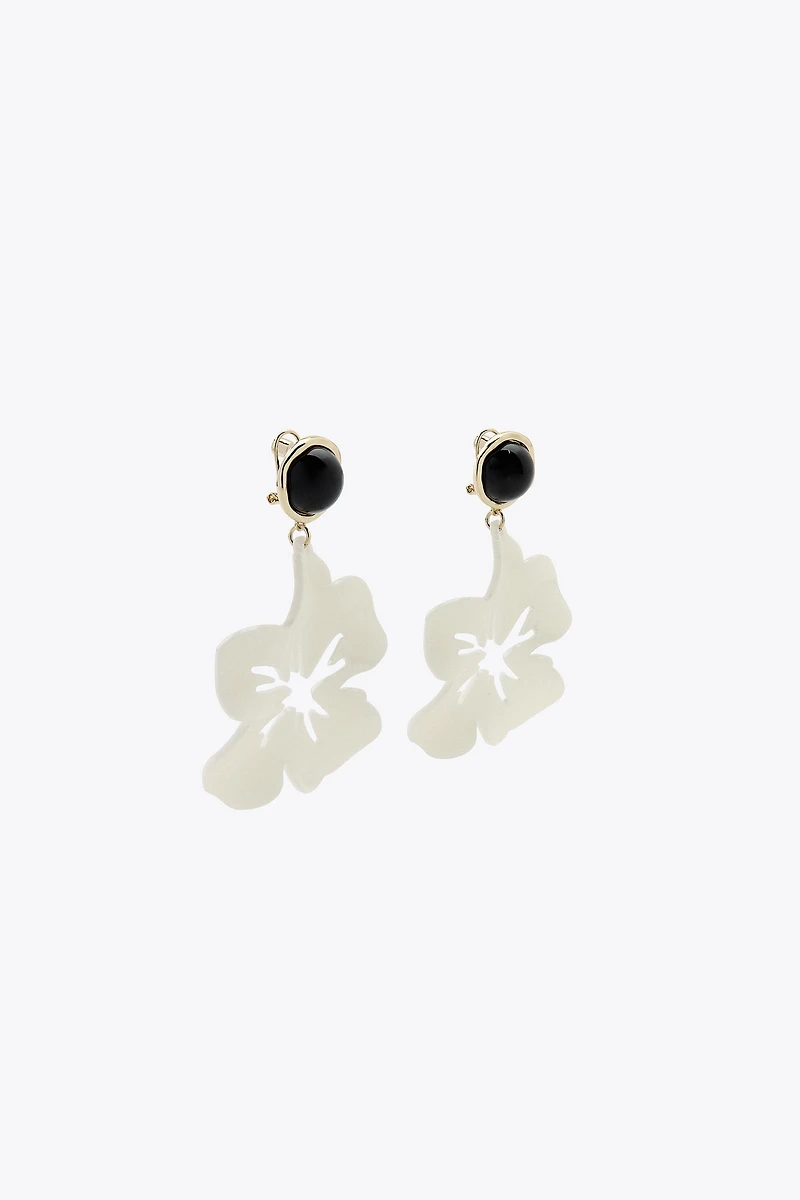 FLOWER BUTTON EARRINGS