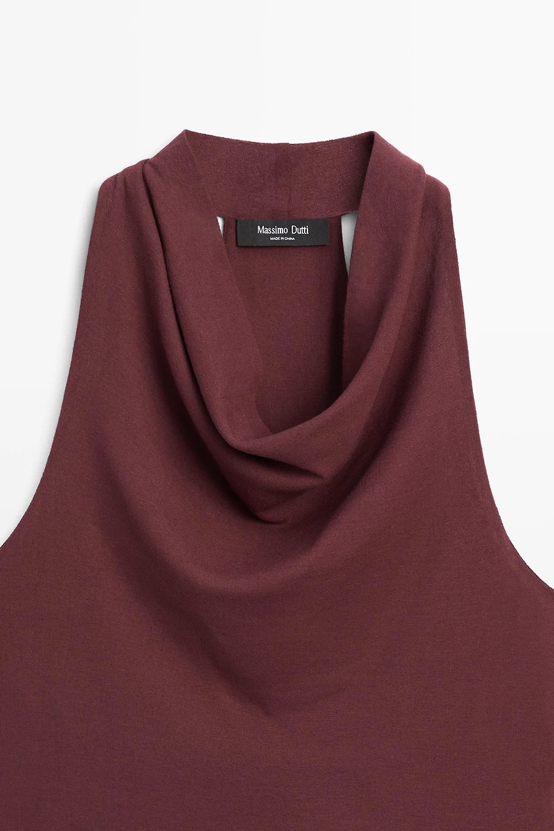 100% cotton draped top
