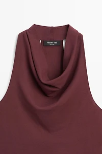 100% cotton draped top