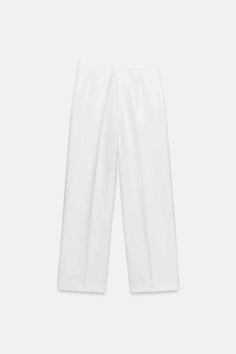 HIGH-WAISTED STRAIGHT LEG PANTS