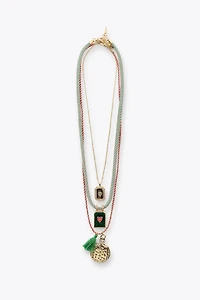 3-PACK OF CORD AND MEDALLION NECKLACES