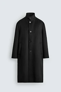 TEXTURED COAT WITH WOOL