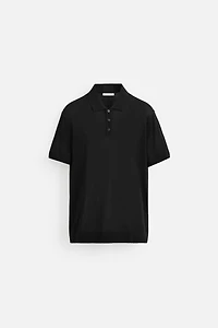 COTTON - SILK BLEND KNIT POLO