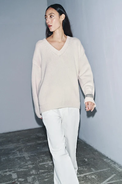 PULL OVERSIZE LAINE ET CACHEMIRE