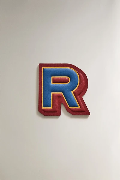 LEATHER LETTER R PATCH