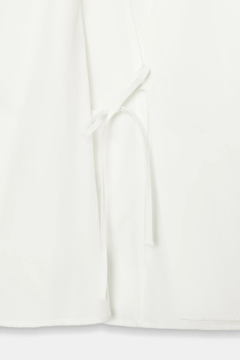 POPLIN WRAP SHIRT