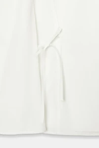 POPLIN WRAP SHIRT