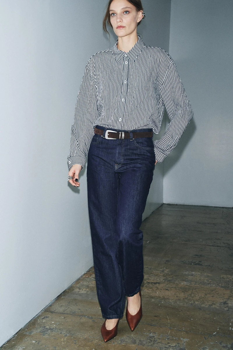 ZW COLLECTION HI-RISE STRAIGHT LEG JEANS