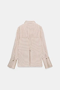 STRIPED SHIRT WITH WIDE CUFFS
