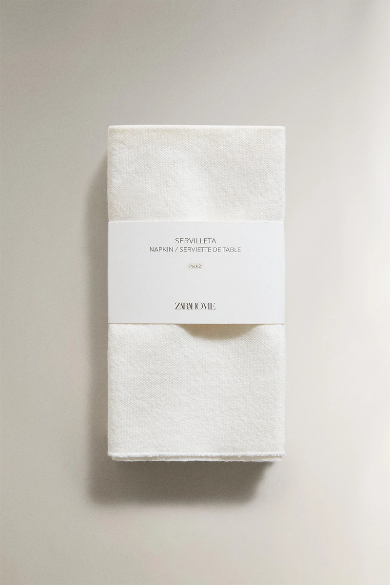 SERVIETTES DE TABLE COTON ÉPAIS (LOT DE 2)