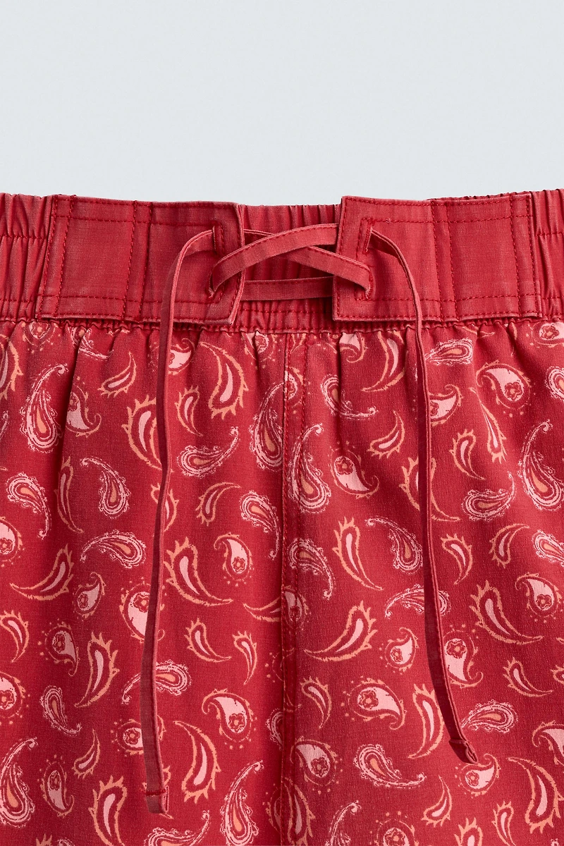LONG PAISLEY PRINT SWIMSUIT