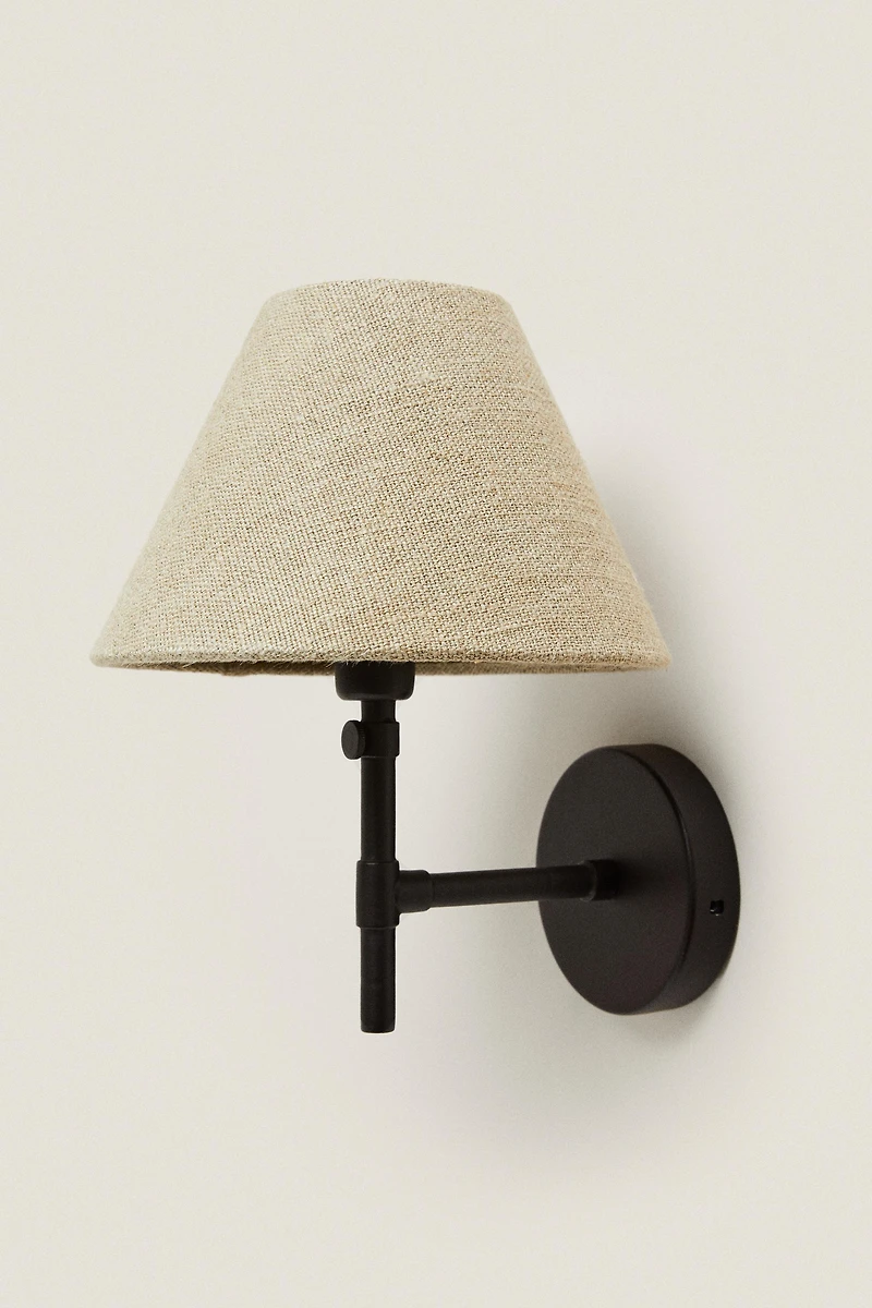 LAMP | LINEN LAMPSHADE WALL SCONCE