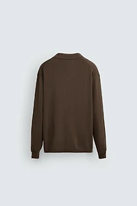 COTTON-HEMP KNIT POLO SHIRT