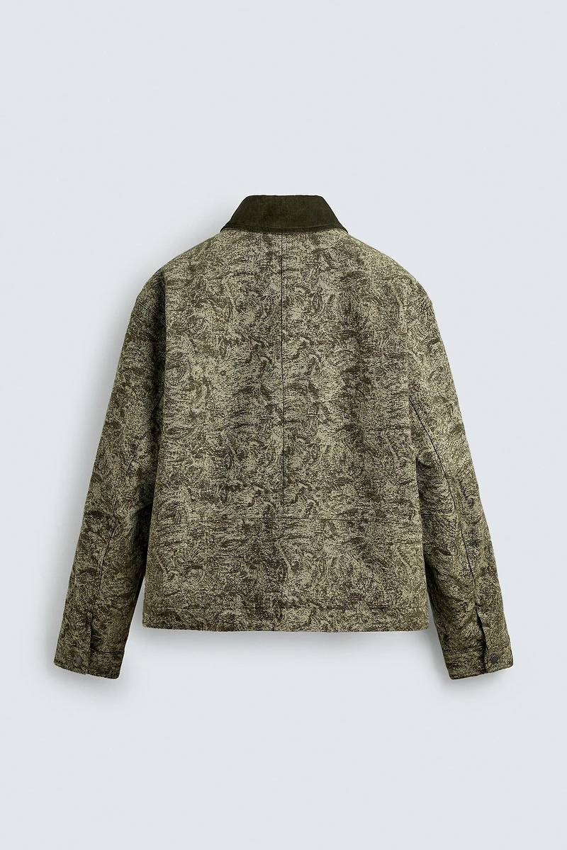 ABSTRACT JACQUARD QUILTED JACKET