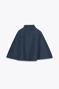 DENIM TOGGLE CAPE
