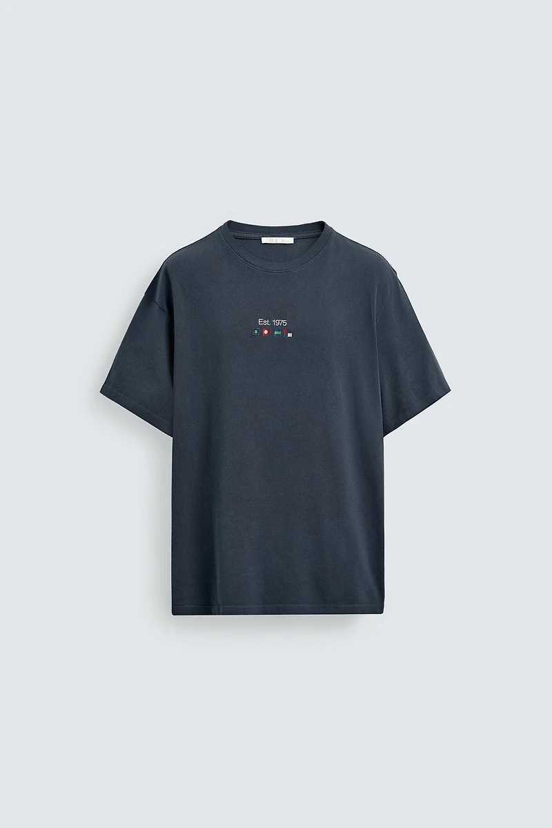 NAUTICAL EMBROIDERED POCKET T-SHIRT
