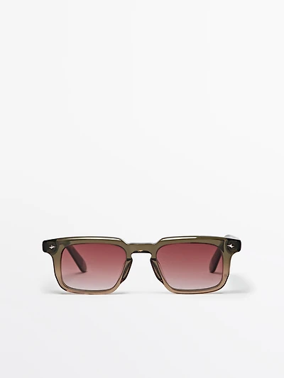 Narrow rectangular sunglasses