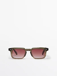 Narrow rectangular sunglasses