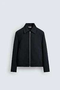 VESTE EN DRAP FERMETURE ÉCLAIR