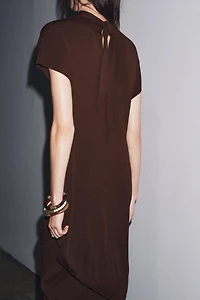 TUNIC MIDI DRESS WITH BOW