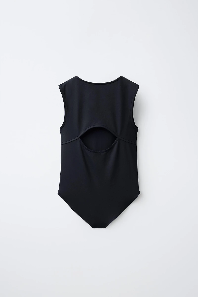 CUT OUT POLYAMIDE BODYSUIT