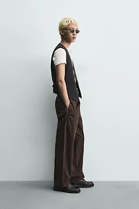 PANTALON COUPE DÉCONTRACTÉE POCHE SALOPETTE