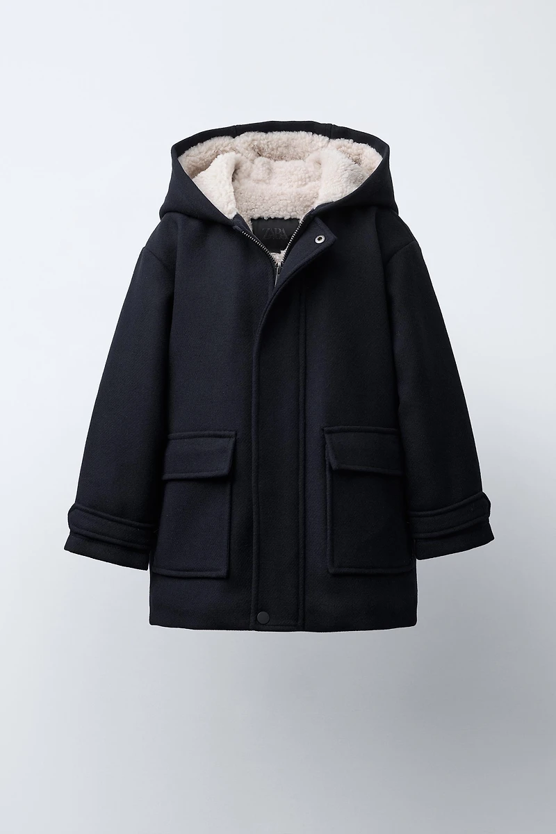 DUFFLE-COAT DOUBLURE EFFET MOUTON