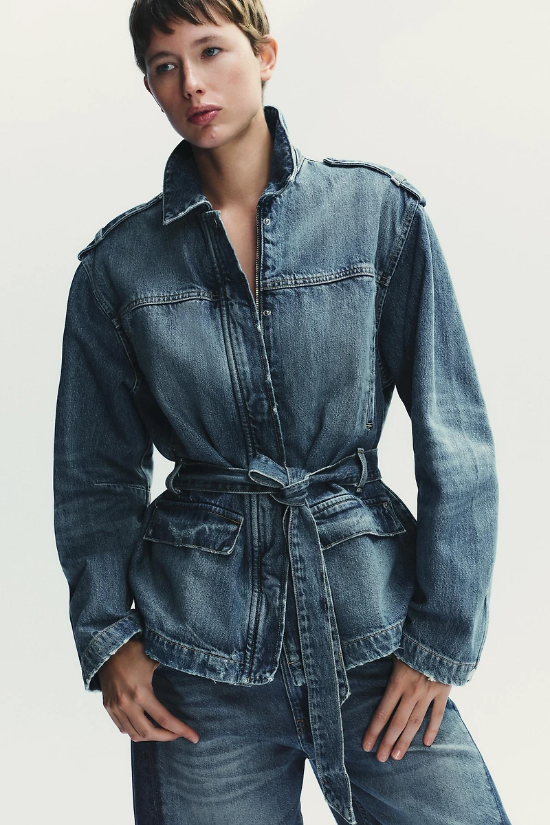TRF LONG DENIM JACKET