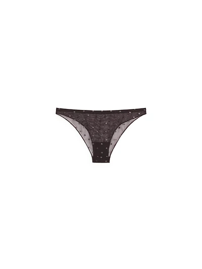 Semi-sheer polka dot briefs