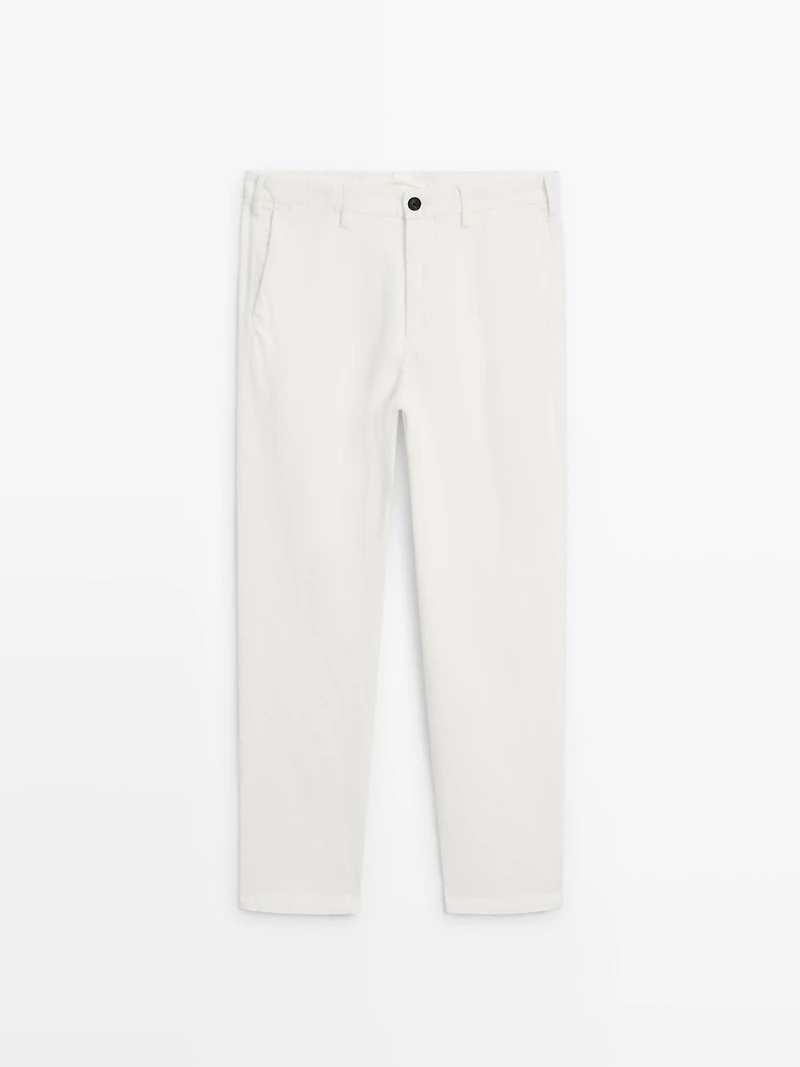 Slim fit corduroy trousers
