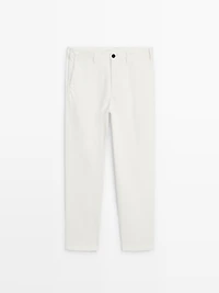 Slim fit corduroy trousers