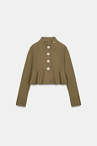 CHEMISE EN POPELINE À BOUTONS