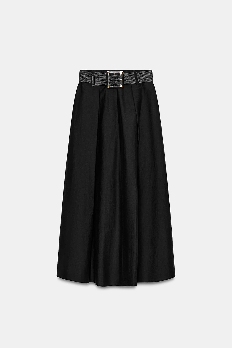 MIDI SKIRT WITH BELT