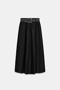 MIDI SKIRT WITH BELT