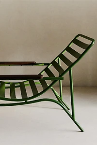 METAL AND WOOD LOUNGER