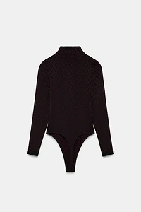 JACQUARD SEAMLESS SKI COLLECTION BODYSUIT
